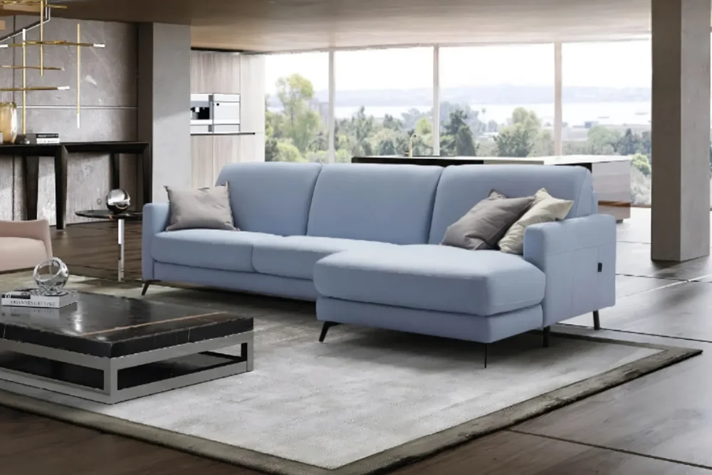 Divano angolare Tamy Tessuto Antimacchia