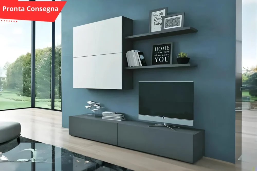 Parete Attrezzata - Nox Grigio