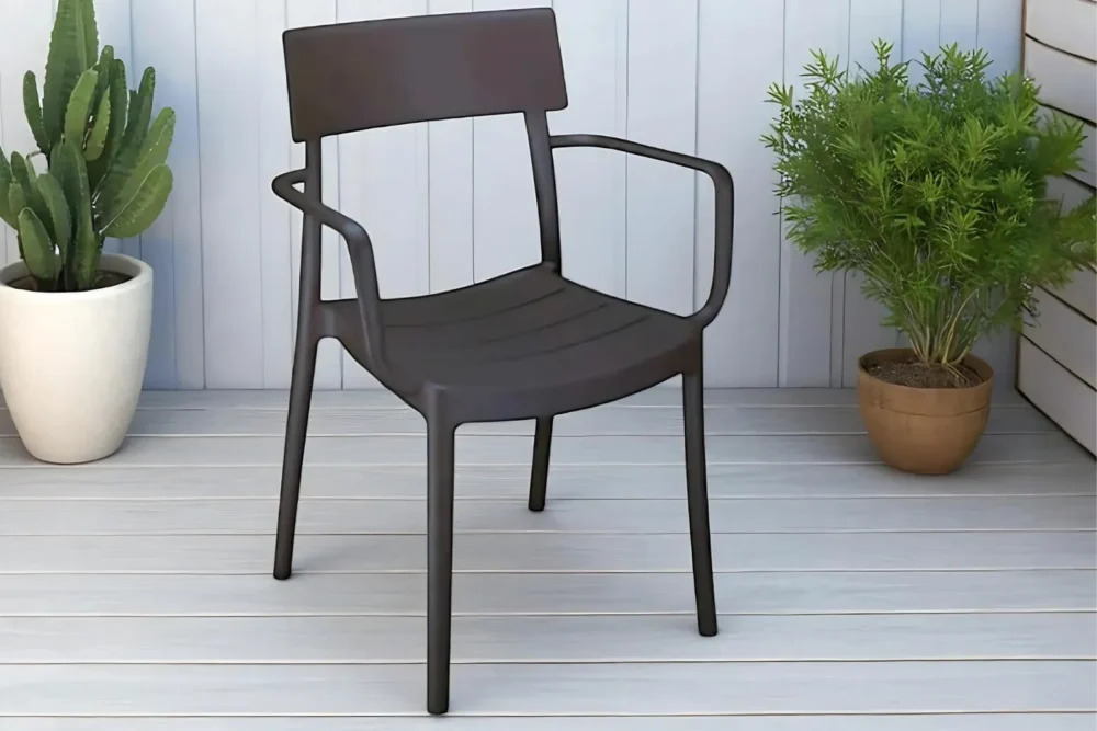 Poltrona Polipropilene con braccioli Antracite