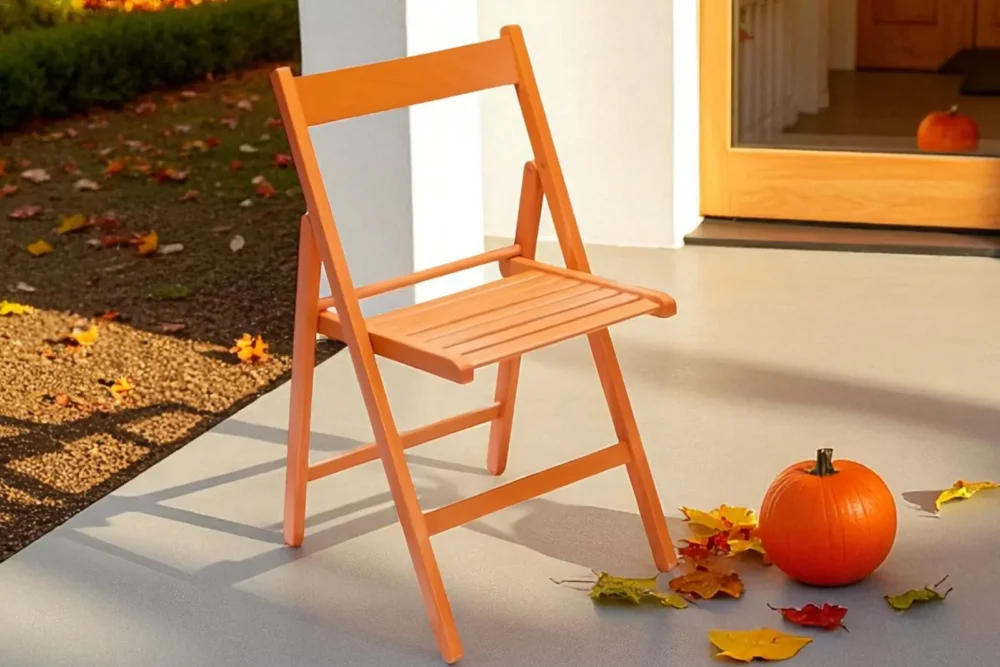 Sedia in legno Pieghevole Arancione