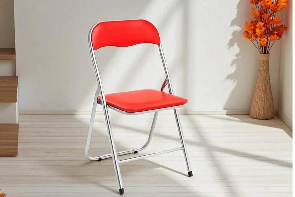 Sedia pieghevole imbottita Rosso.
