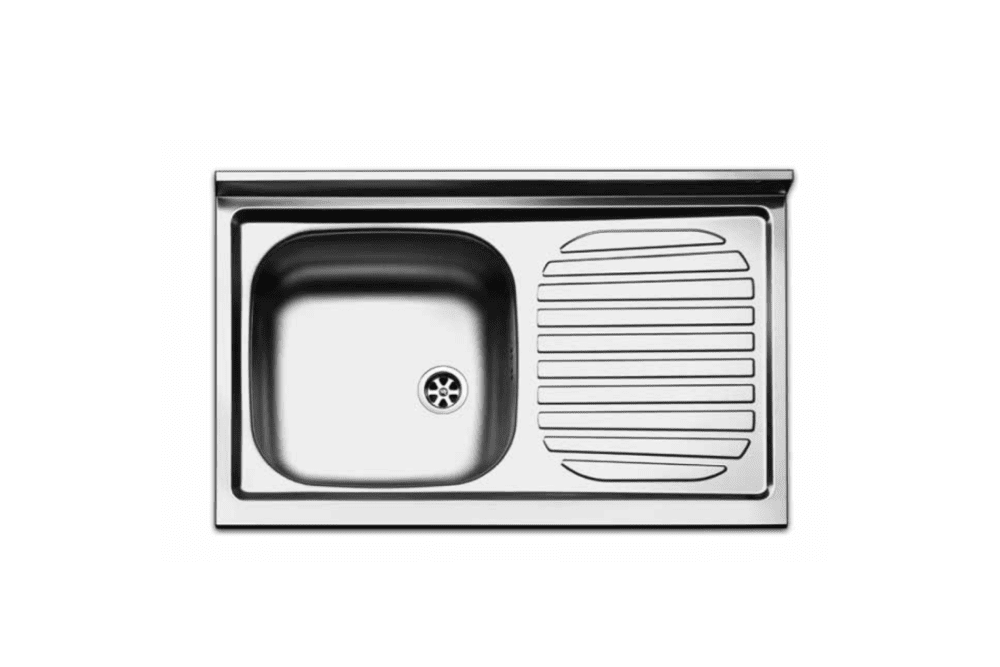 Lavello da appoggio - Modello CM 80x50 1 vasca + scivolo