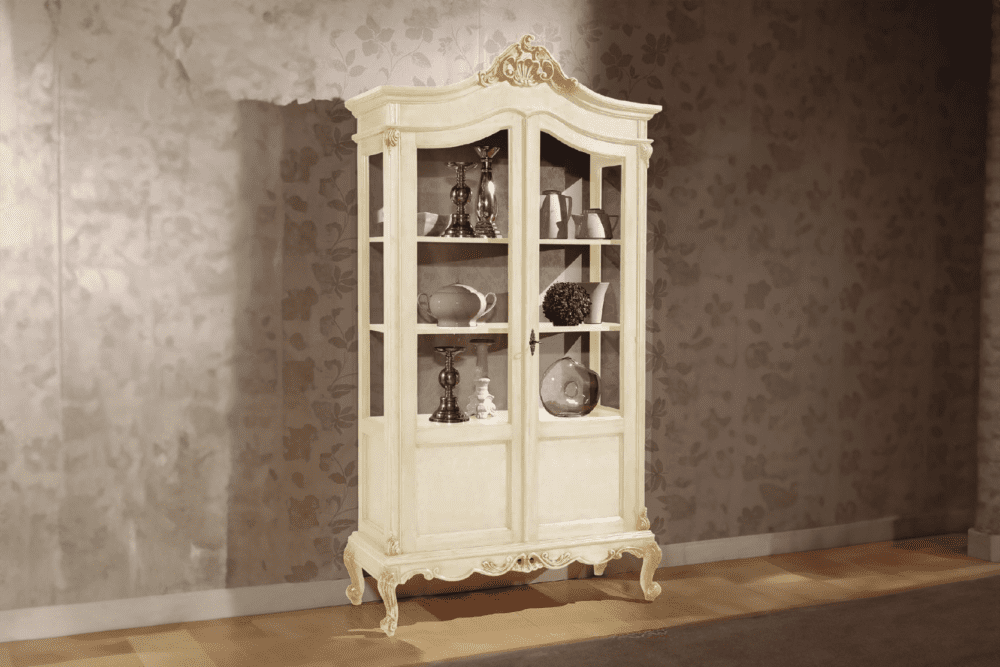 Vetrina 2 Ante in Laccato Avorio