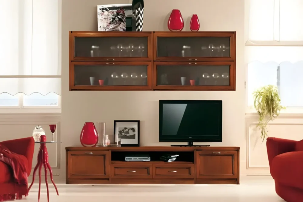 Art. 344 Soggiorno Componibile cm L 212 H 210 P 3660 noce