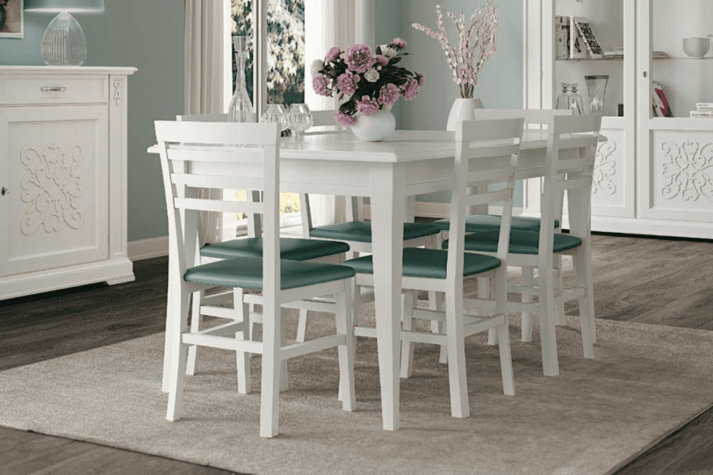 Sedia imbottita Finitura laccato bianco