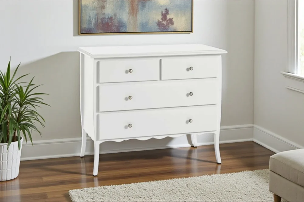 Com+¦ laccato bianco 4 cassetti art.6068_A