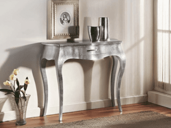 Consolle-1-cassetto-foglia-argento-art-700