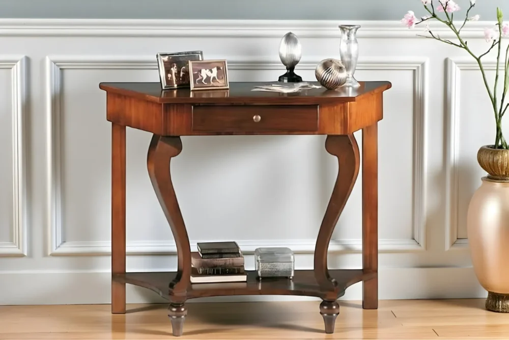 Consolle Finitura noce con cassetto