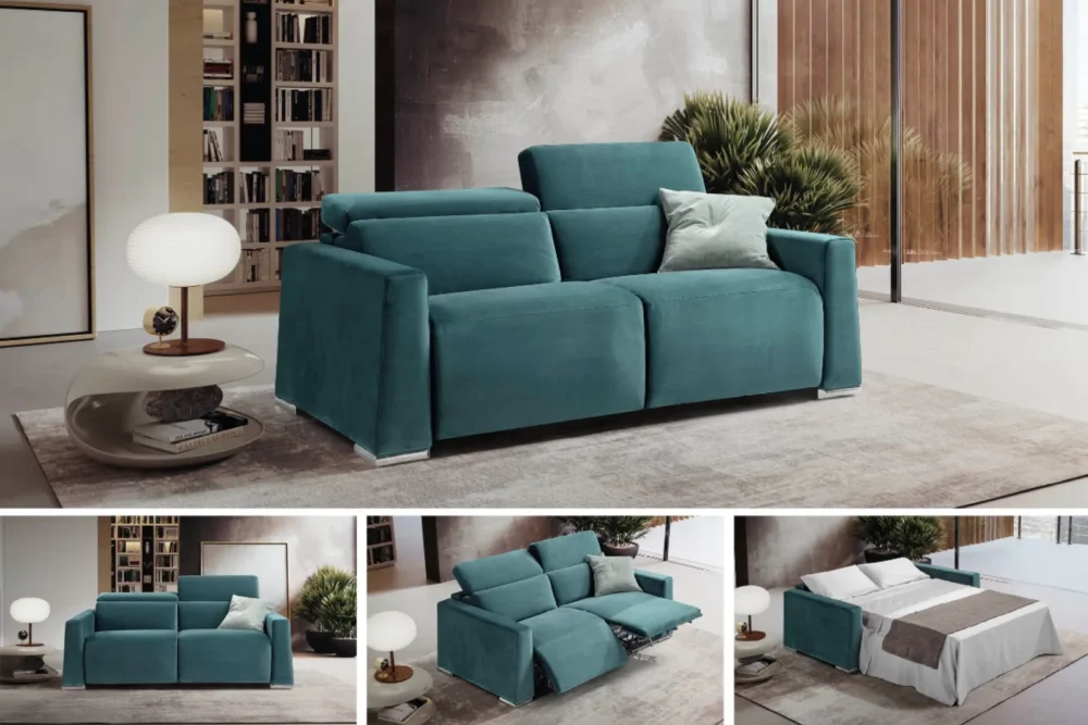 Divano Letto Isabel +2 Relax Tessuto Antimacchia