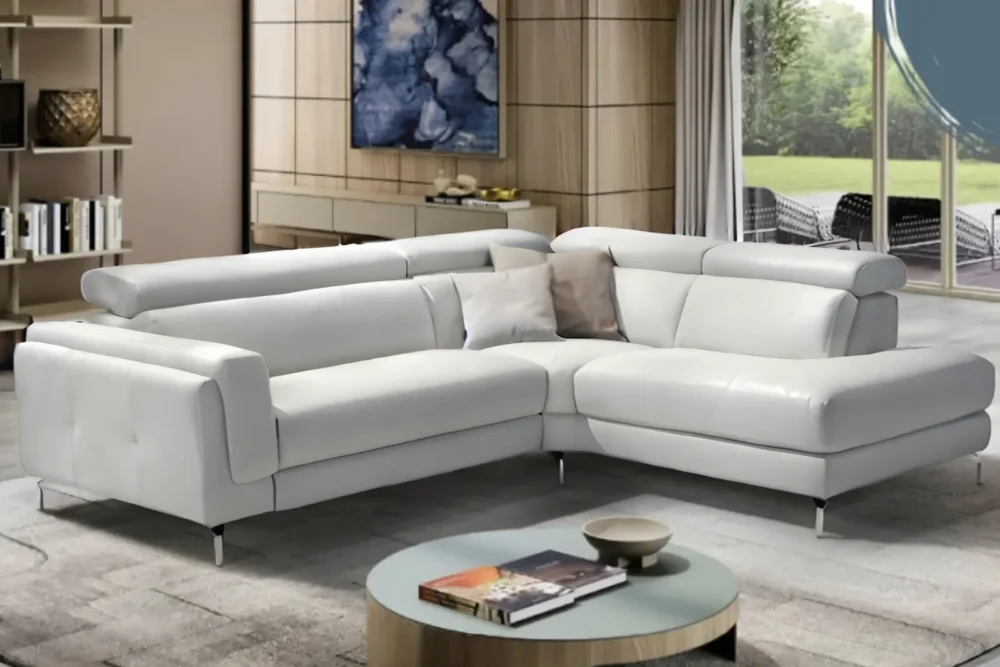 Divano angolare Nancy Vera Pelle Spessorata