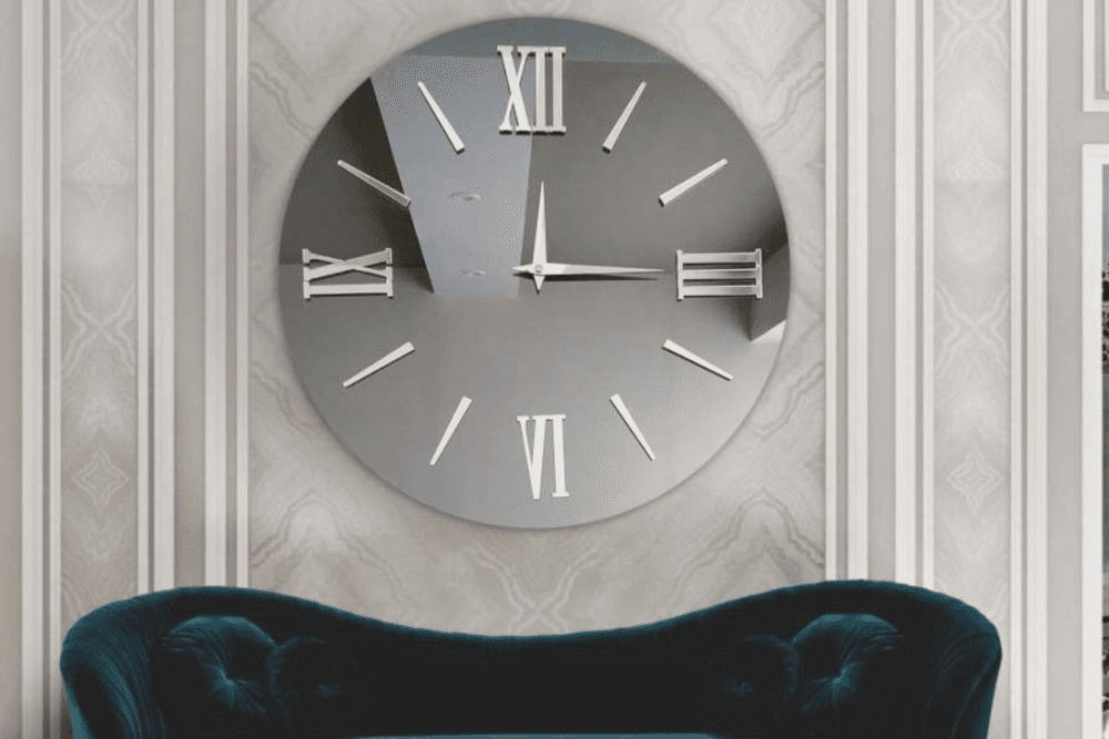 Orologio Specchio Fumè - Stampa su vetro temperato