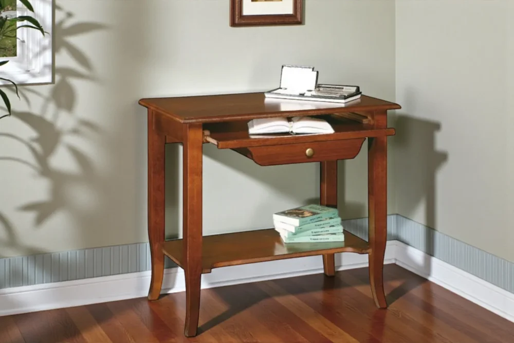 Porta Computer 1 cassetto cm L 85 H 79 P 49 Finitura noce art 518