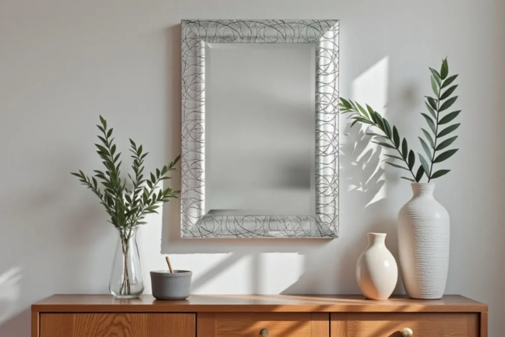 Specchiera argento con vetro molato art 758