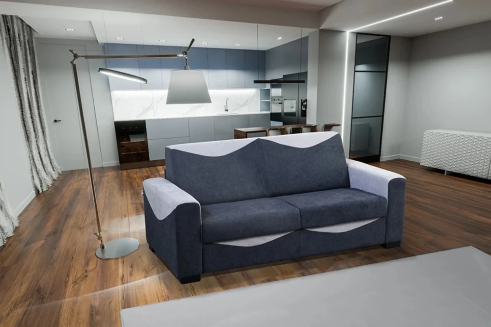 DIVANO LETTO MOD.SMART CON MATERASSO H.18