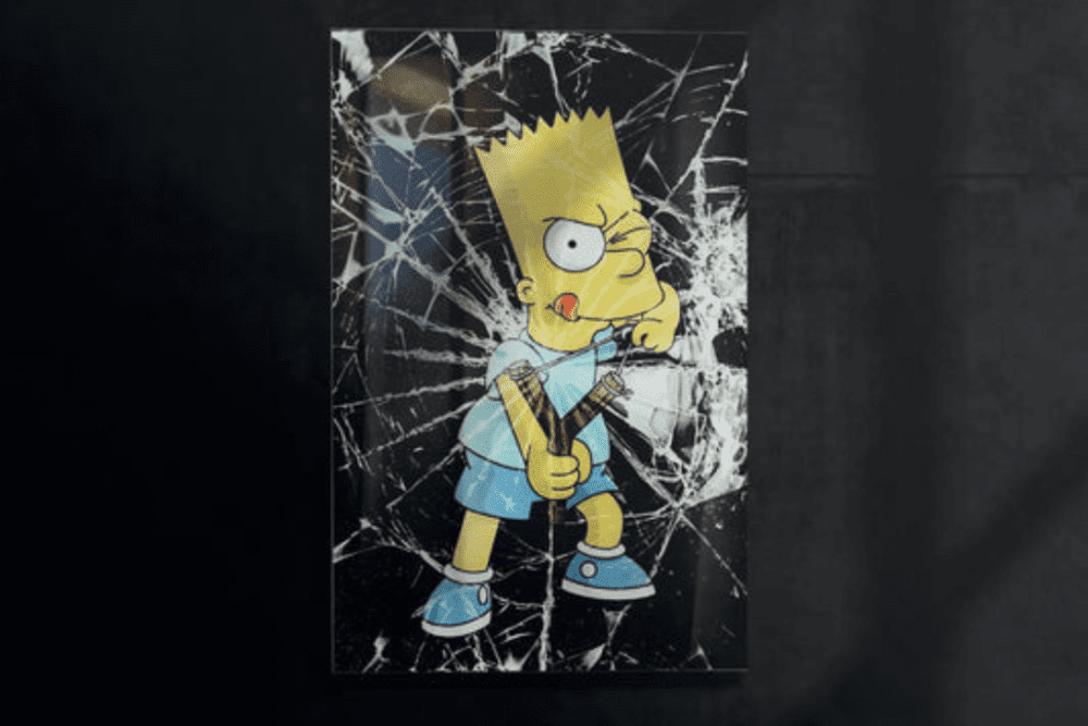 Quadro Bart Simpson - Stampa in vetro temperato