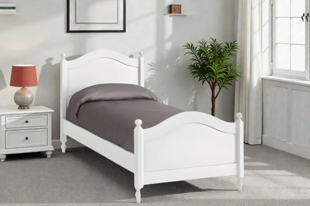Letto singolo laccato bianco art.6072_A
