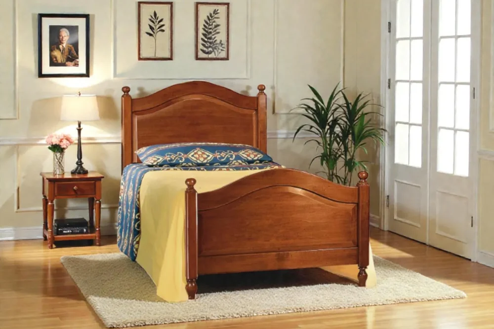 Letto singolo lucidato noce art.6127_A