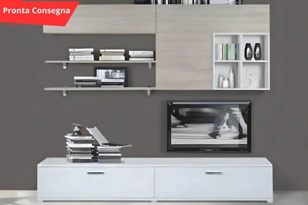 Living ZG2 Olmo e Bianco Frassinato