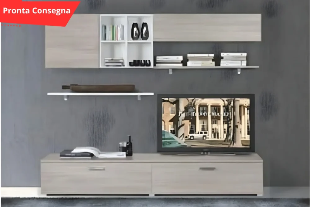 Living ZG3 Olmo e Bianco Frassinato