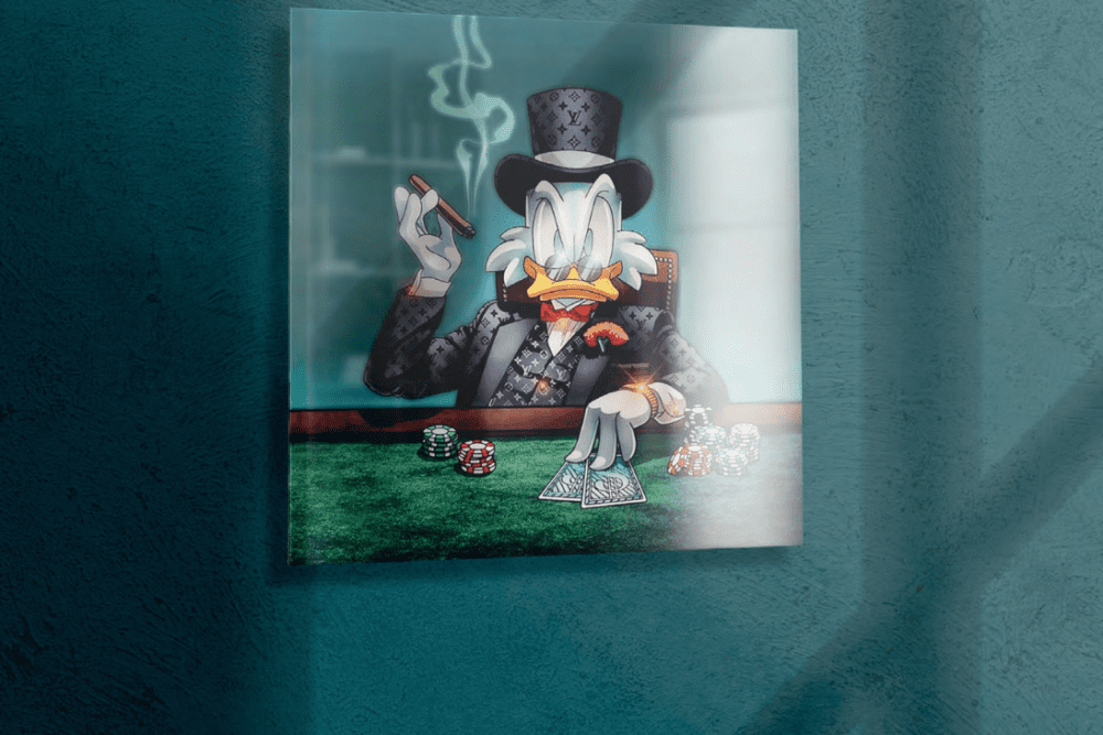 Quadro Blue Paperone - Stampa in vetro temperato