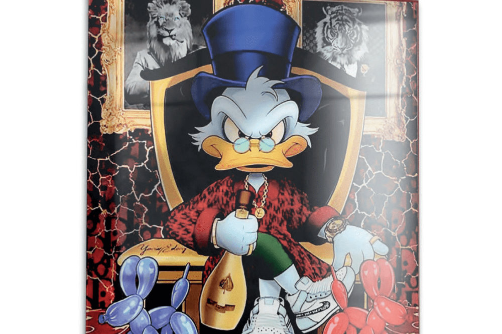 Quadro Red Paperone - Stampa in vetro temperato