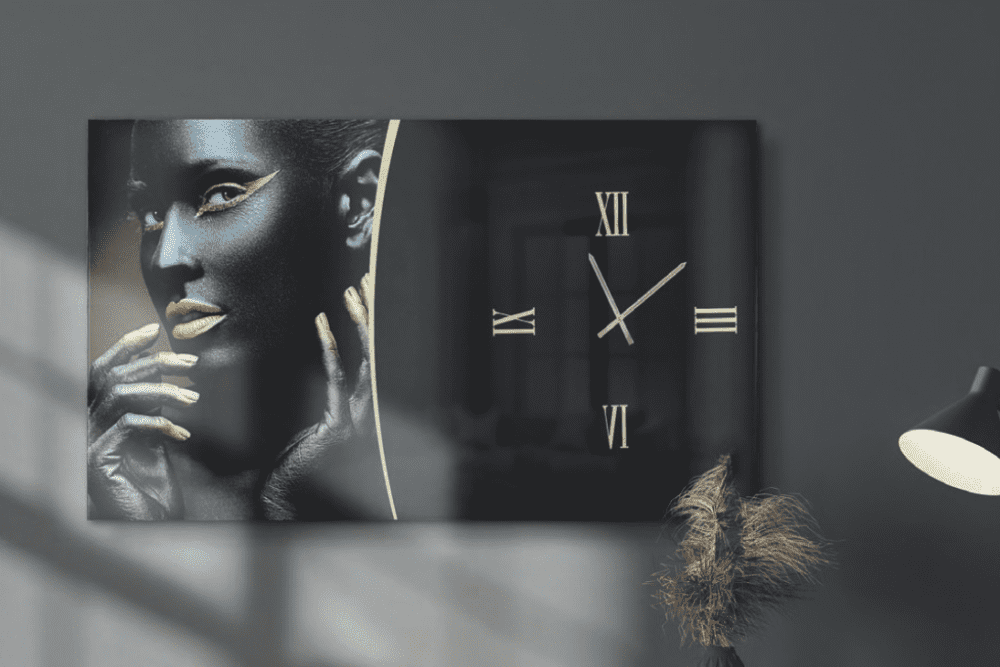 Quadro Orologio Egle - Stampa in vetro temperato