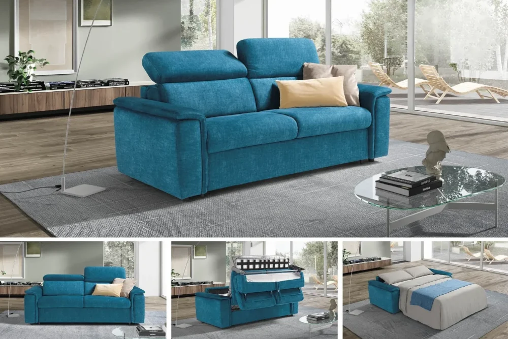 Divano letto Gae Vera Pelle Spessorata