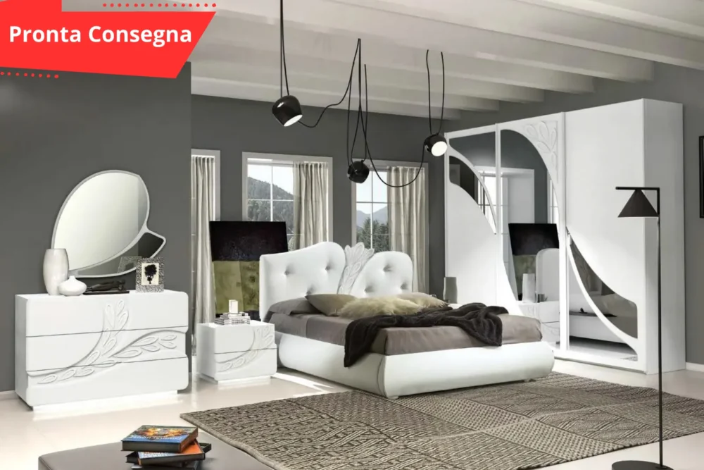 CAMERA DA LETTO – Iris Patinata Bianca "Pronta Consegna"