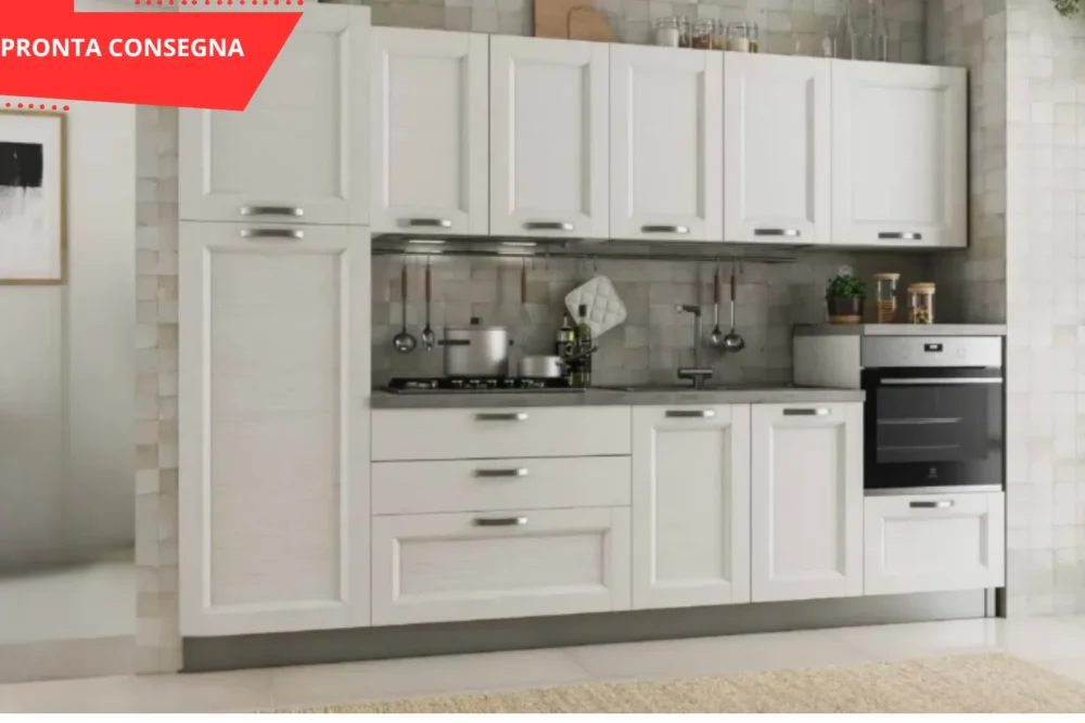 Cucina Isotta 300 Frassino laccato Bianco