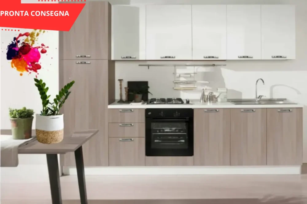 Cucina Johanna 300 Olmo-Bianco