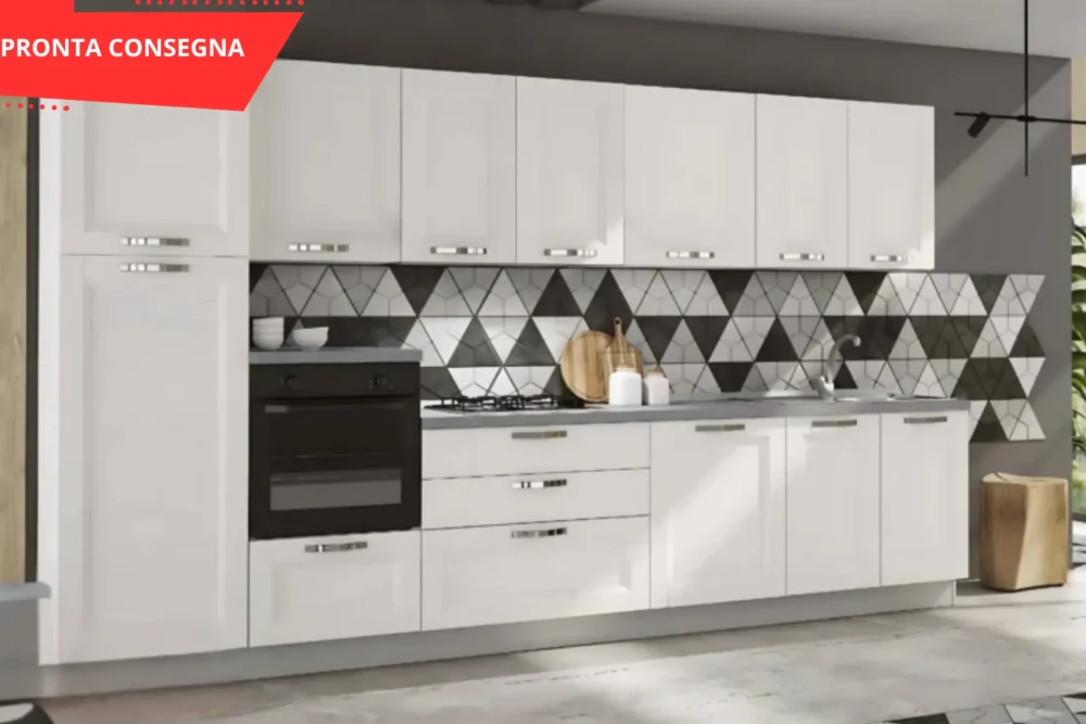 Cucina Isotta 360 Frassino laccato Bianco