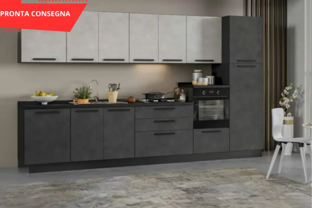 Cucina Perla 360 Iron e Spatolato