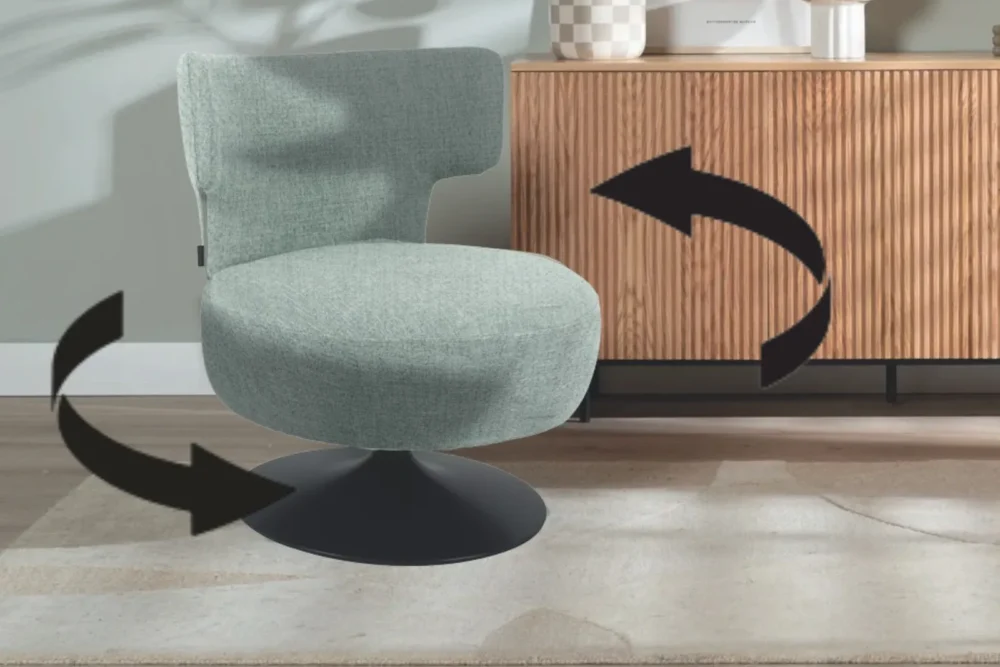 Poltrona girevole a 360° Pauline