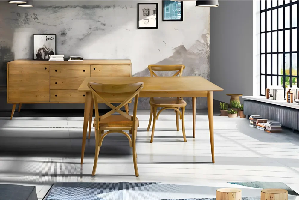 Tavolo Allungabile 140x85cm Massello Abete Spazzolato