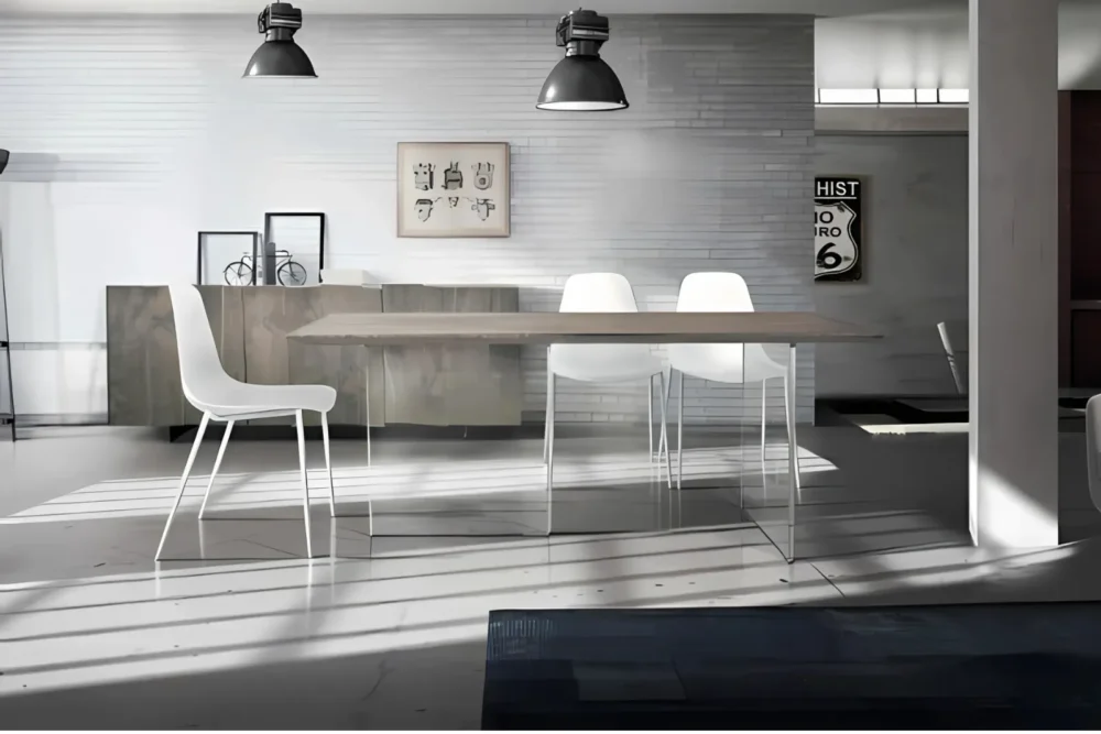 Tavolo Tempesta 160x90 Massello Rovere Nodato