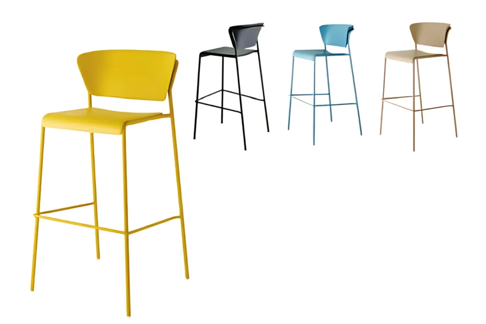 Sgabello Modello Lisa struttura in tecnopolimero