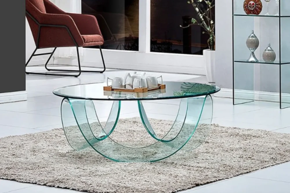 Tavolino Salotto Rotondo vetro temperato