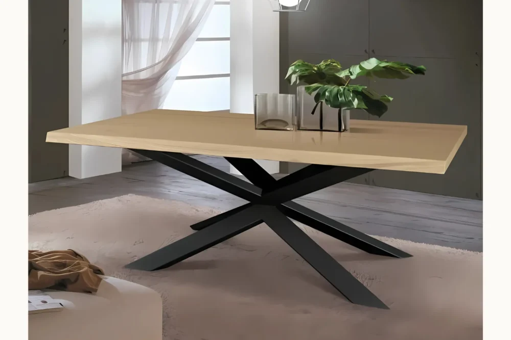 Tavolo legno rovere Anais struttura acciaio