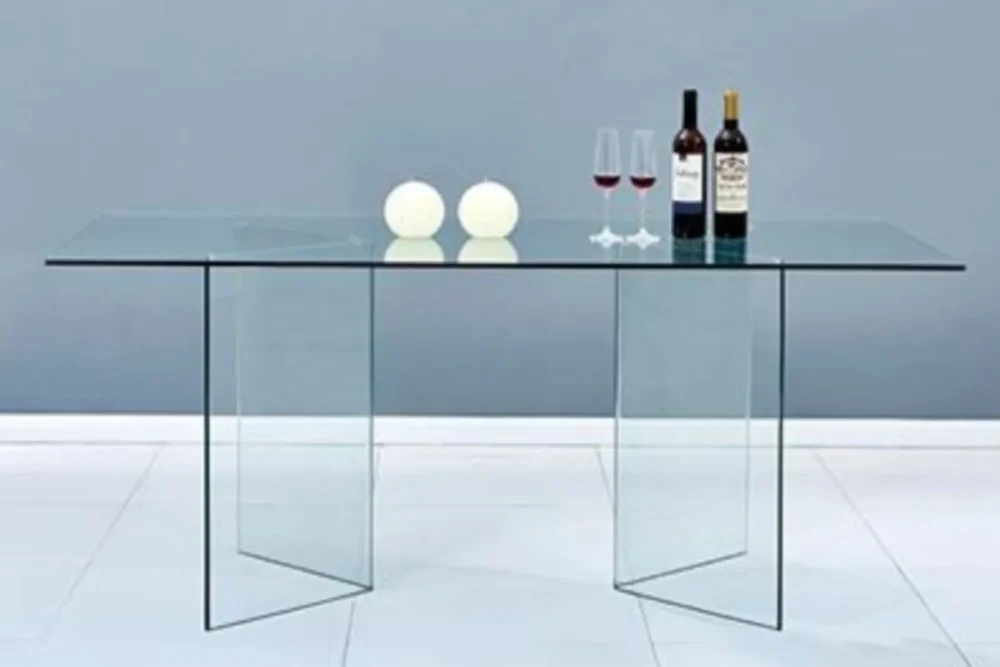 Tavolo rettangolare Alisia vetro temperato