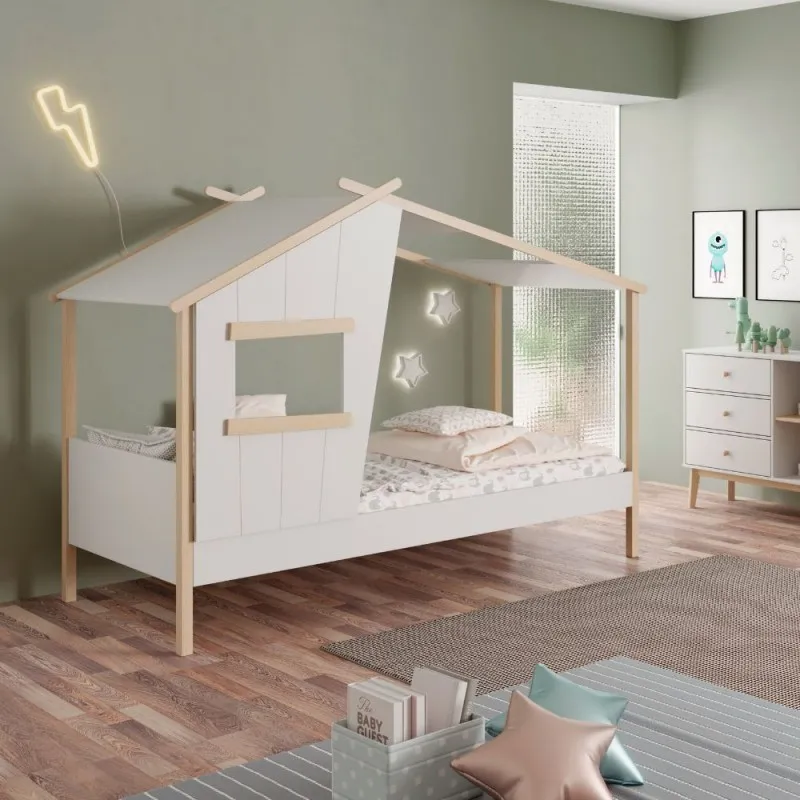 letto-a-casetta-luba-singolo-in-legno-massiccio-colore-bianco due