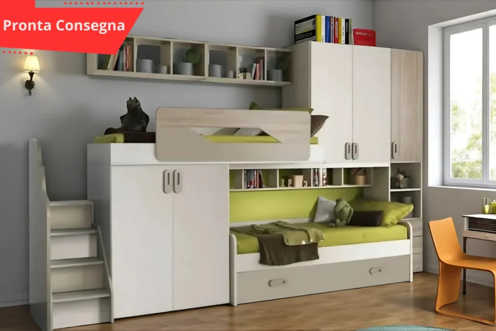 Cameretta soppalco 3Letti Juliette