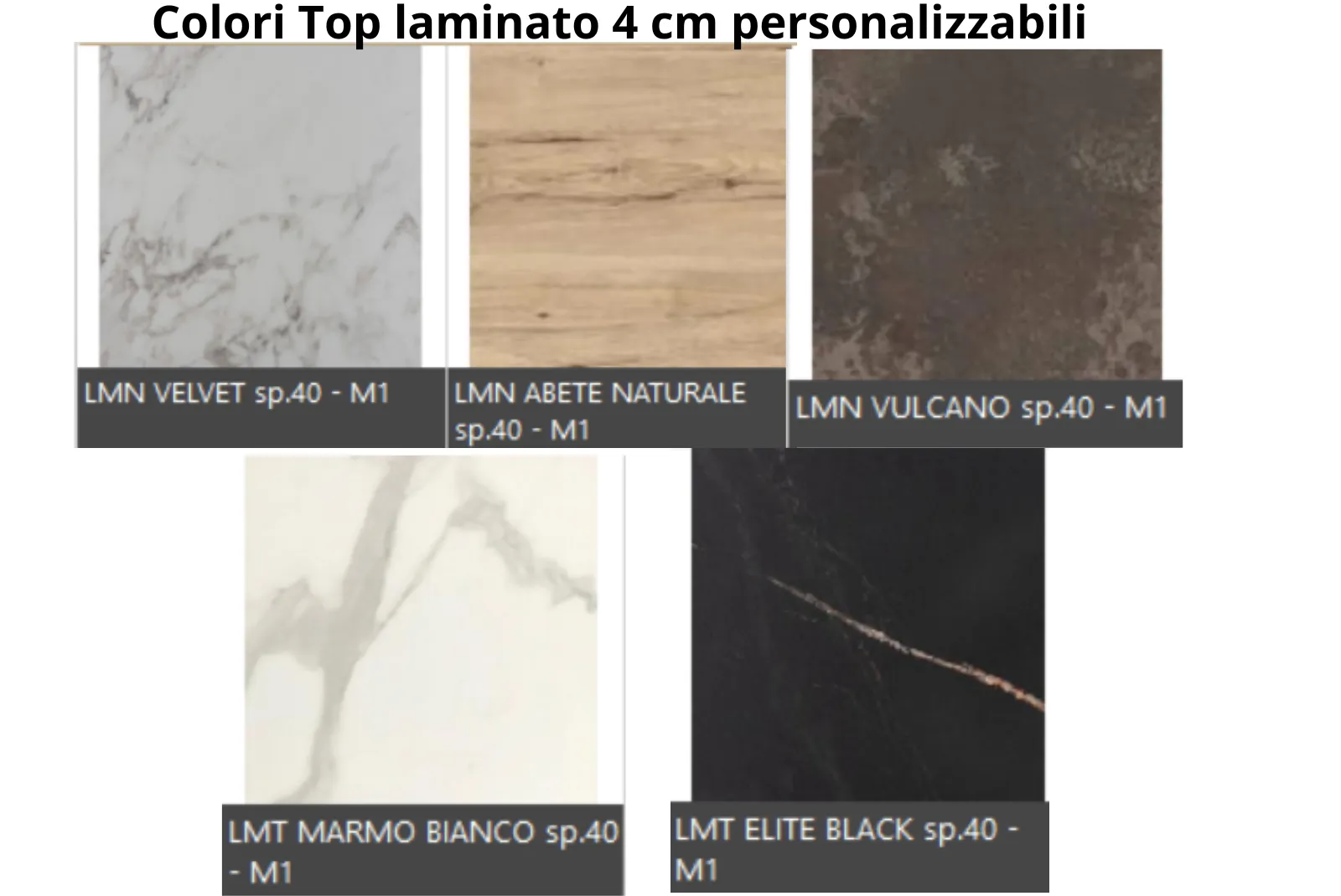 Colori Top presenti nell'offerta