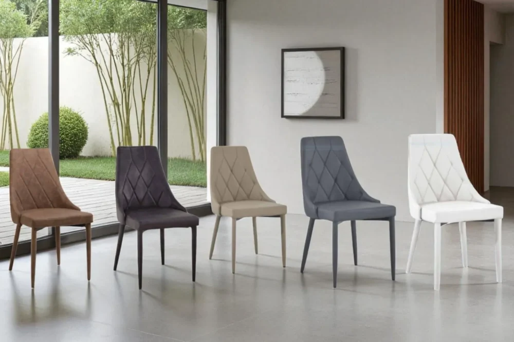 Sedia Grace Tessuto-Ecopelle