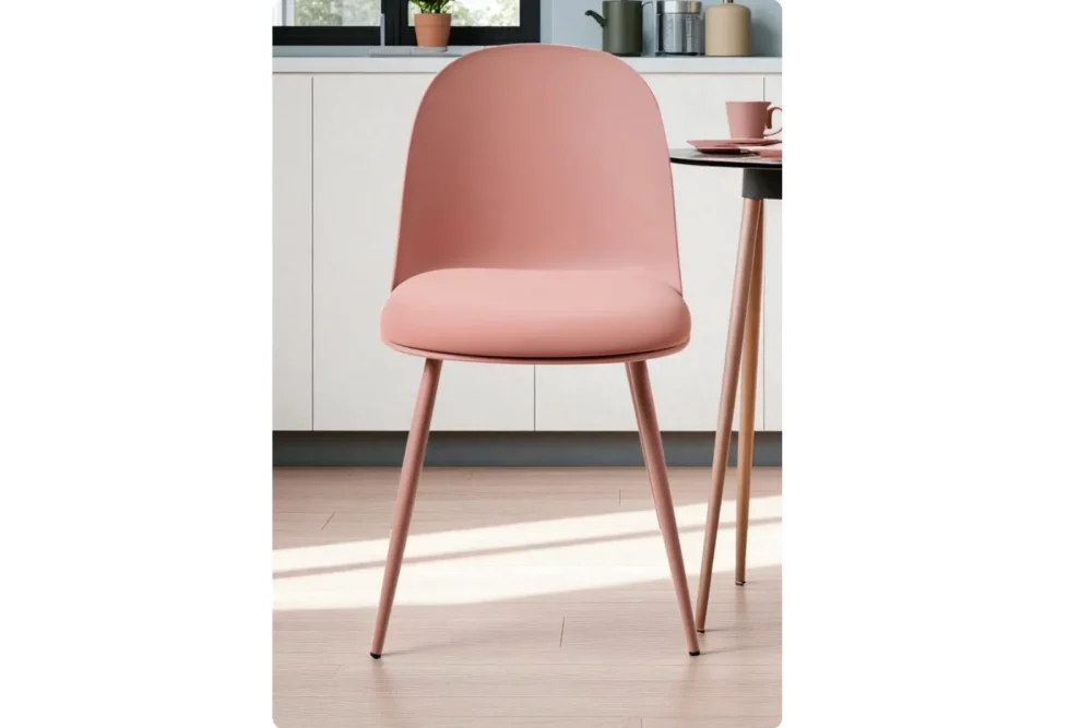 Sedie Sharon Rosa polipropilene con cuscino