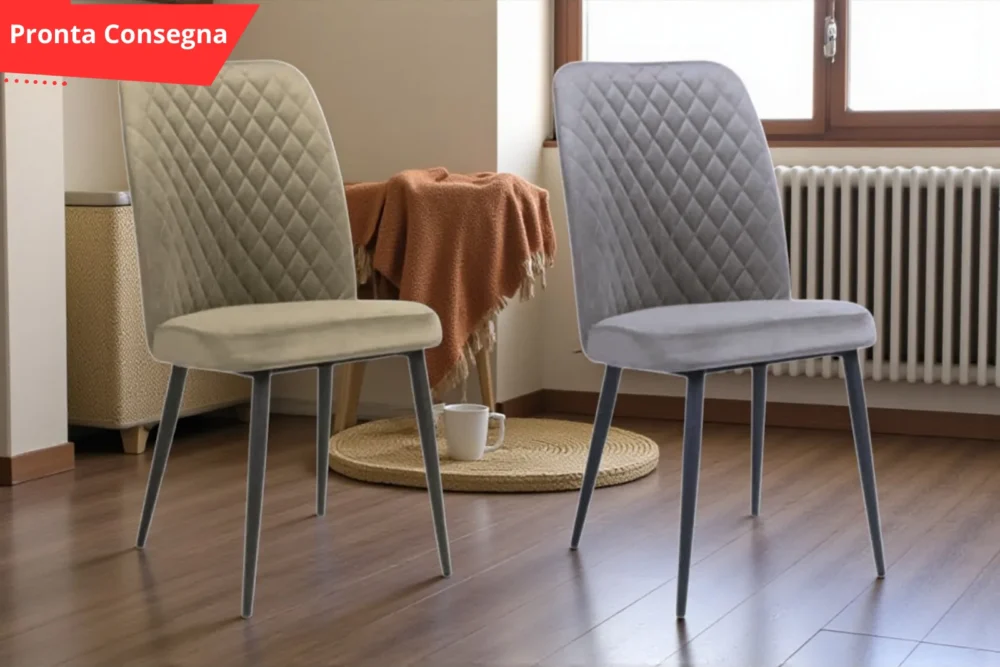 Sedie imbottite in tessuto - Tufy - Pronta Consegna