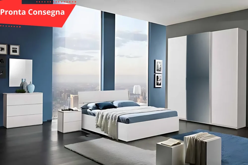 Camera letto Roberta Bianco Scorrevole specchio Pronta consegna