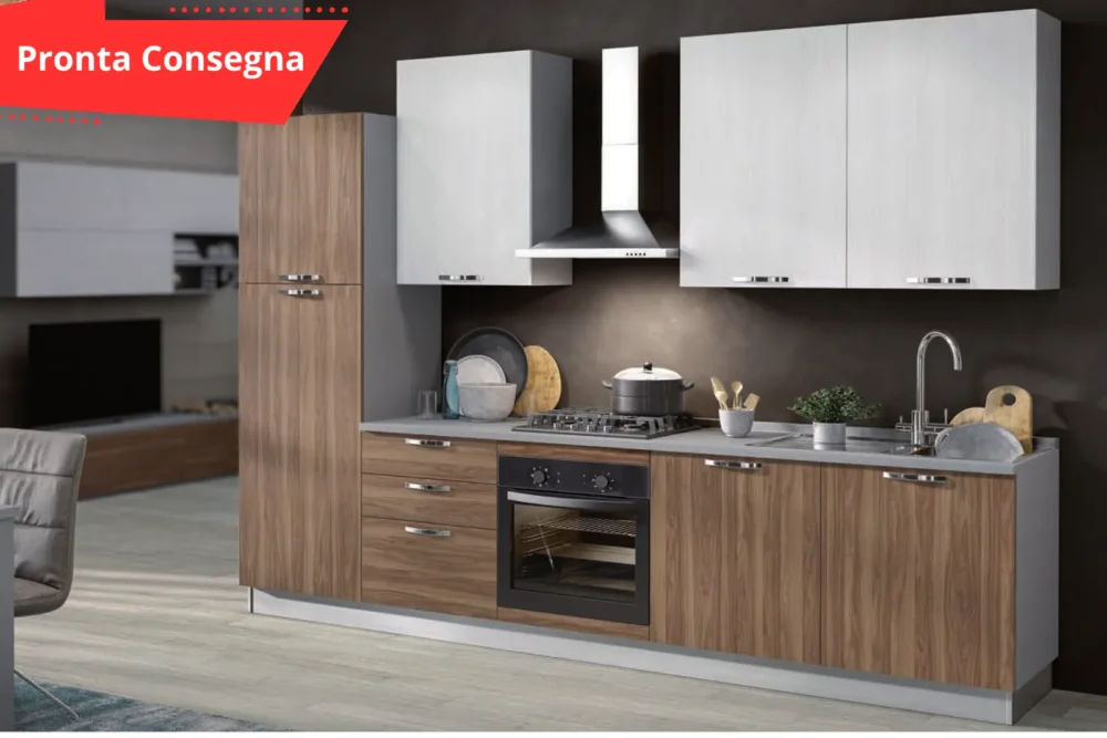 Cucina Sara 300 Noce Pronta Consegna