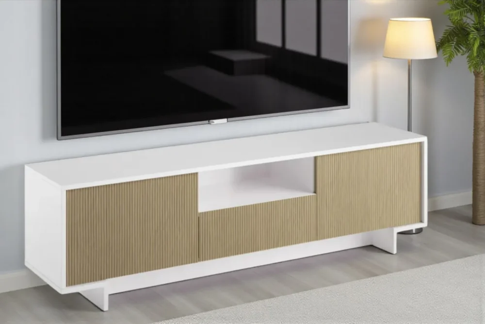 Madia Kiara Porta Tv Cannettato Chiaro