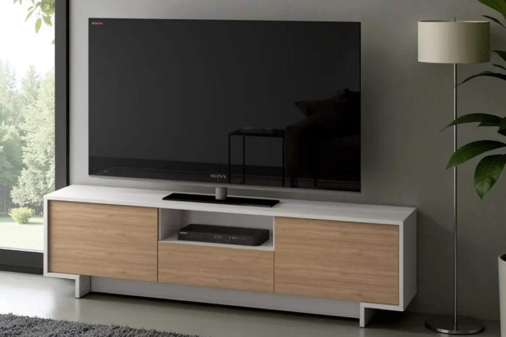 Madia Kiara Porta Tv Noce e Bianco