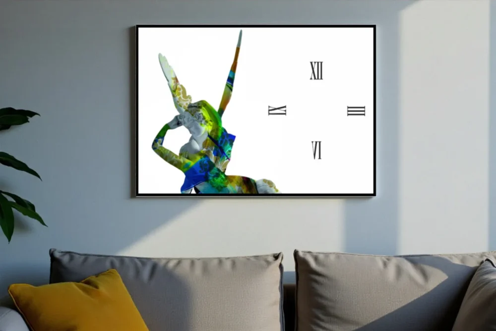 Orologio Amore e Psiche - Stampa in vetro temp